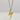 Gold stainless steel, non-tarnish necklace. Unique style chain with lightening bolt pendant. It is great to wear alone or layering with other necklaces.