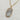 Oblong genuine labradorite stone design on a tiny hearts chain. Great for layering with other complimenting necklaces.