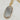 Oblong genuine labradorite stone design on a tiny hearts chain. Great for layering with other complimenting necklaces.