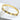 Non-tarnish, waterproof stainless steel and 18kt gold plated clear crystals bangle style. Great for layering with other bangles, permanent jewelry bracelets or worn alone. Elegant design.