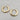 14kt gold filled small hoop earrings. Made with square crystals lined up on the outside and the inside. The squares give the hoops a unique design. 