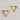 Non-tarnish, waterproof 18kt gold plated triangle shaped huggie style earrings with clear cz stones. Unique style and shape earrings. They can be worn with any outfit and can complement almost any necklace style.