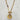 18kt gold plated over stainless steel. medallion pendant with a clear cz stone and a genuine labradorite gemstone placed on the chain.  Chunky statement necklace designed with unique style.