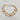 18kt gold stainless steel double chain bracelet with alternating sun and moon charms. Non-tarnish and waterproof. 