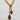 Unique lariat style necklace with genuine gemstones and chunky chains. 18kt gold plated stainless steel metal. This necklace is very versatile and can be styled with other necklaces or by itself.  