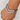 A close-up of a person's wrist wearing a polished silver double-band cuff bracelet, set against a light marble background.