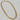 A gold stainless steel metal chain necklace with a woven, braided texture.