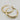 Non-tarnish, waterproof, 18kt gold plated dome, unique style hoop earrings. Hoop earrings are essential and a staple. Everyone should have a pair of hoops in their jewelry box. They can be worn with any outfit and can compliment almost any necklace style.