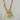 18kt gold plated over stainless steel. Large gold medallion, a dangling silver heart, a dangling cz gold heart, and a round clear cz circle charm on a chunky chain. Chunky statement necklace. Unique jewelry style.