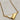 Non-tarnish, waterproof stainless steel and 18kt gold plated statement necklace. Mother of pearl modern triangle on a rolo chain. Very stylish and great to wear alone or layered with complimenting necklaces.