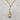 18kt gold stainless steel, non-tarnish necklace. Thick two-tone silver and gold bar shaped pendant on a paperclip chain.  Very uniquely shaped pendant that's versatile and can be great for layering with other complimenting necklaces. 